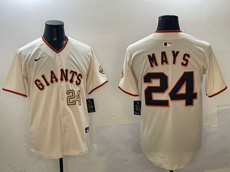 Men San Francisco Giants #24 Mays Cream Game 2025 Nike MLB Jersey style 4->san francisco giants->MLB Jersey
